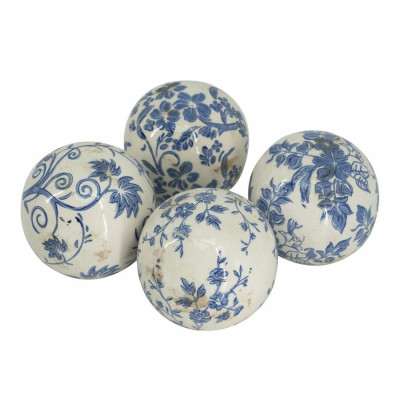 Набор керамических шаров с синей росписью Oriental Blue & White Ornament Vases