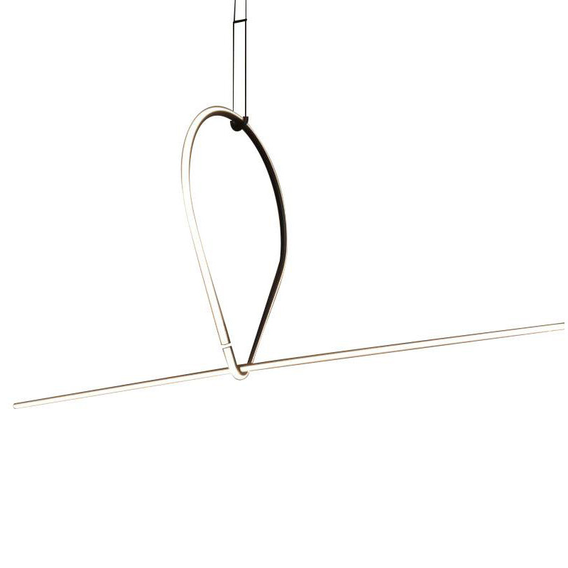 Подвесной светильник Drop Shape Line Black Led Lamp