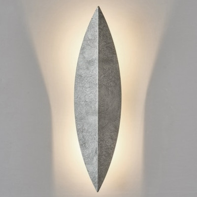 Art Deco Leaf Wall Lamp Silver
