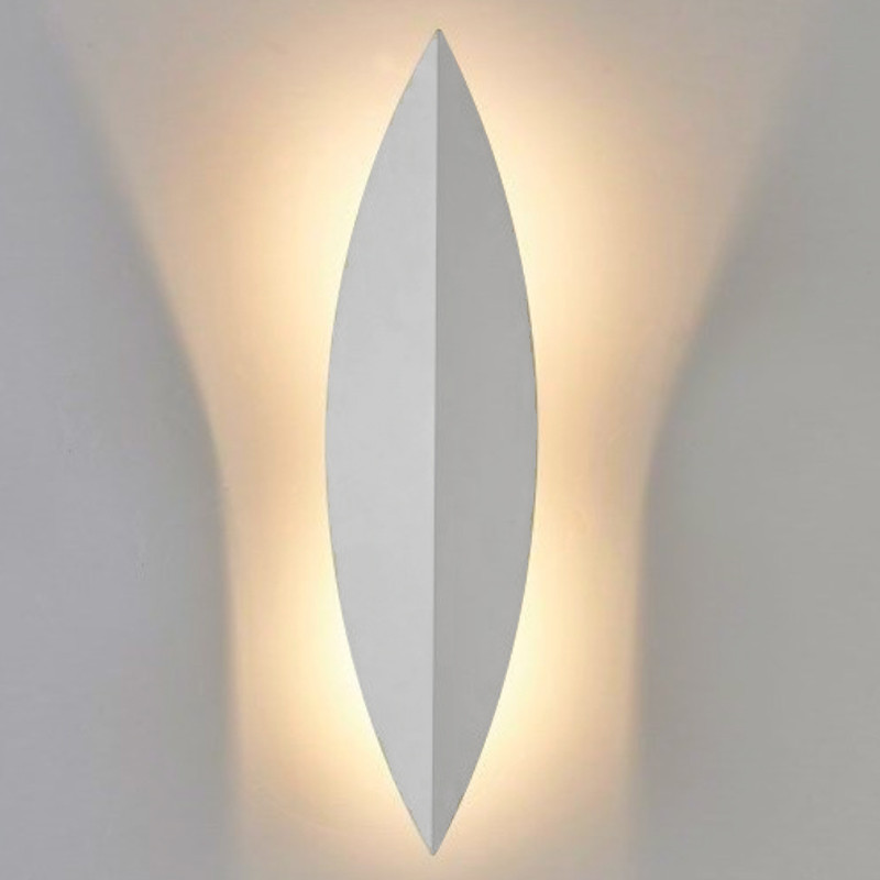 Art Deco Leaf Wall Lamp White