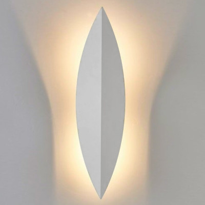 Art Deco Leaf Wall Lamp White