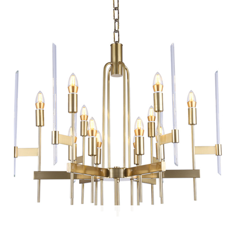 Bari Light Chandelier Aged Brass