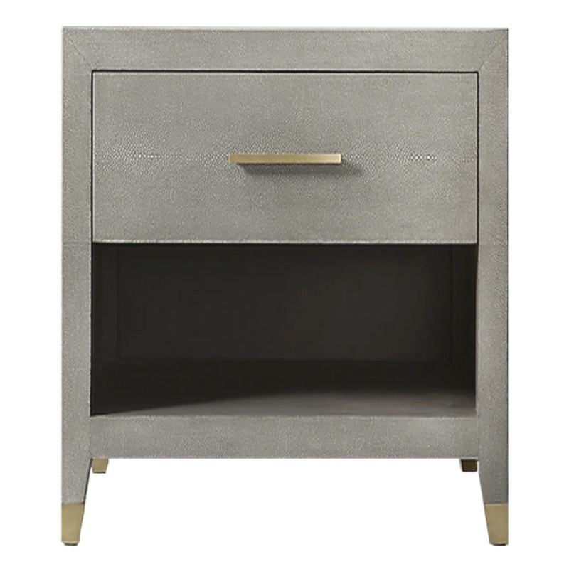 Charles Stingray Gray Bedside table Тумбочка серый скат