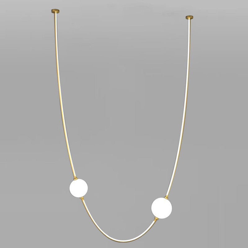 DELIGHT светильник на тросе с внешней и внутренней LED-подсветкой Золотой