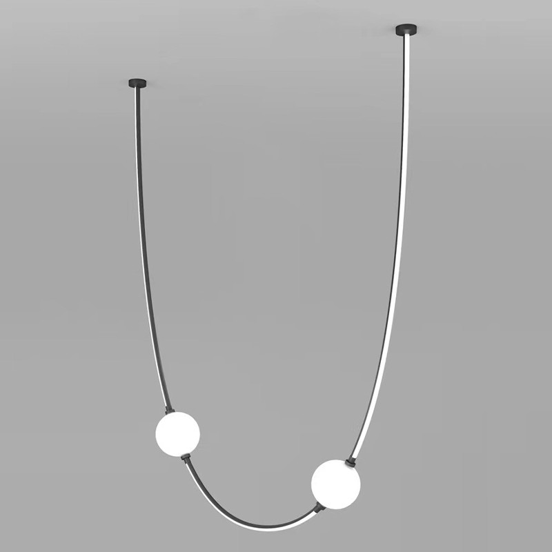 DELIGHT Светильник на тросе с внешней и внутренней LED-подсветкой Черный