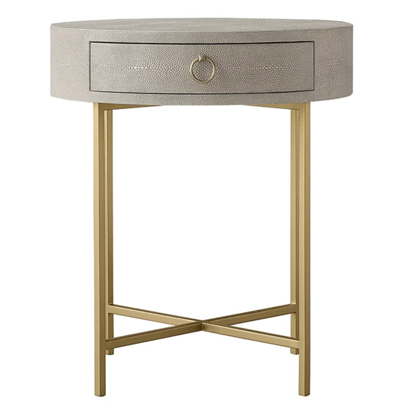 Gaston Stingray Round Gray Side Table Приставной стол серый скат