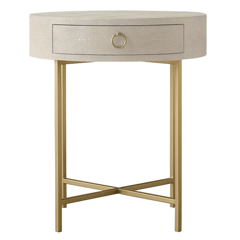 Gaston Stingray Round Ivory Side Table Приставной стол скат