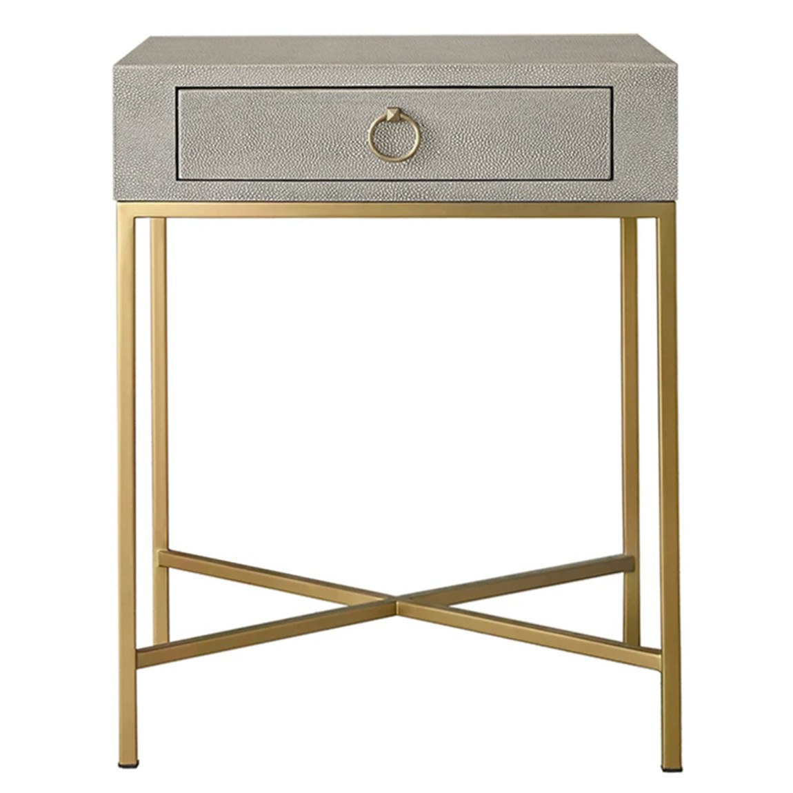 Gaston Stingray Texture Gray Side Table Приставной стол серый скат