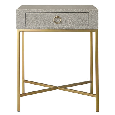 Gaston Stingray Texture Gray Side Table Приставной стол серый скат