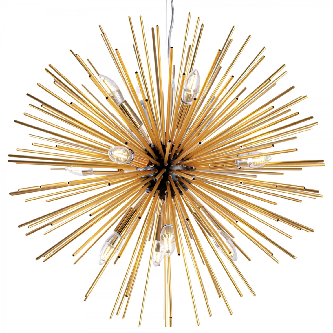 Huge Sputnik Chandelier Gold and Black