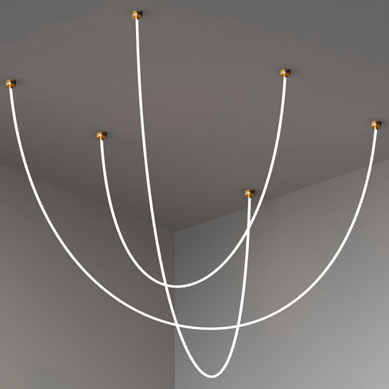 OPTIC Серия светодиодных светильников с гибким светодиодным шнуром на двух потолочных креплениях