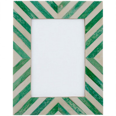 Photo Frame Naturals Bone Classic Green
