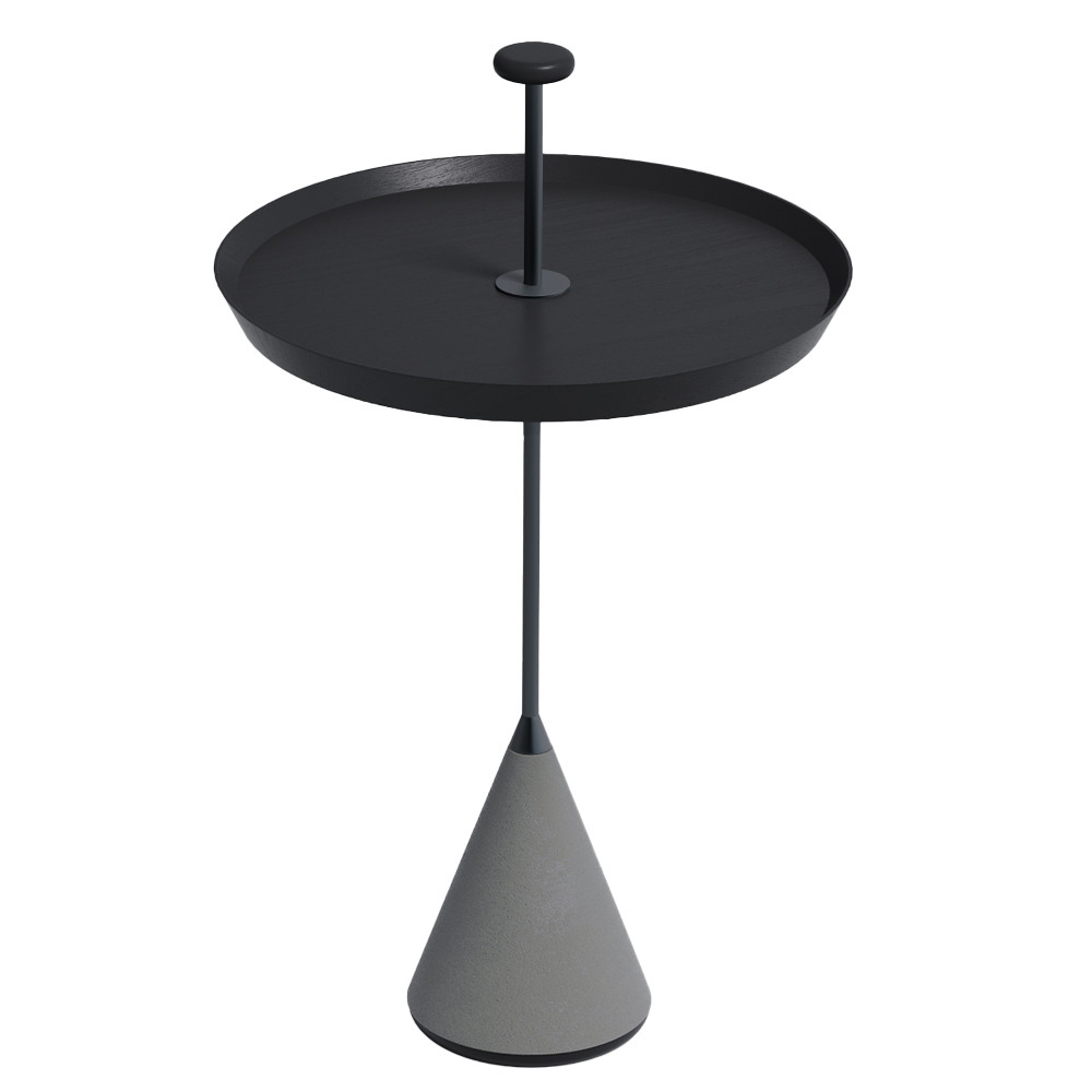 Pin журнальный столик чёрный из натурального дуба и бетона