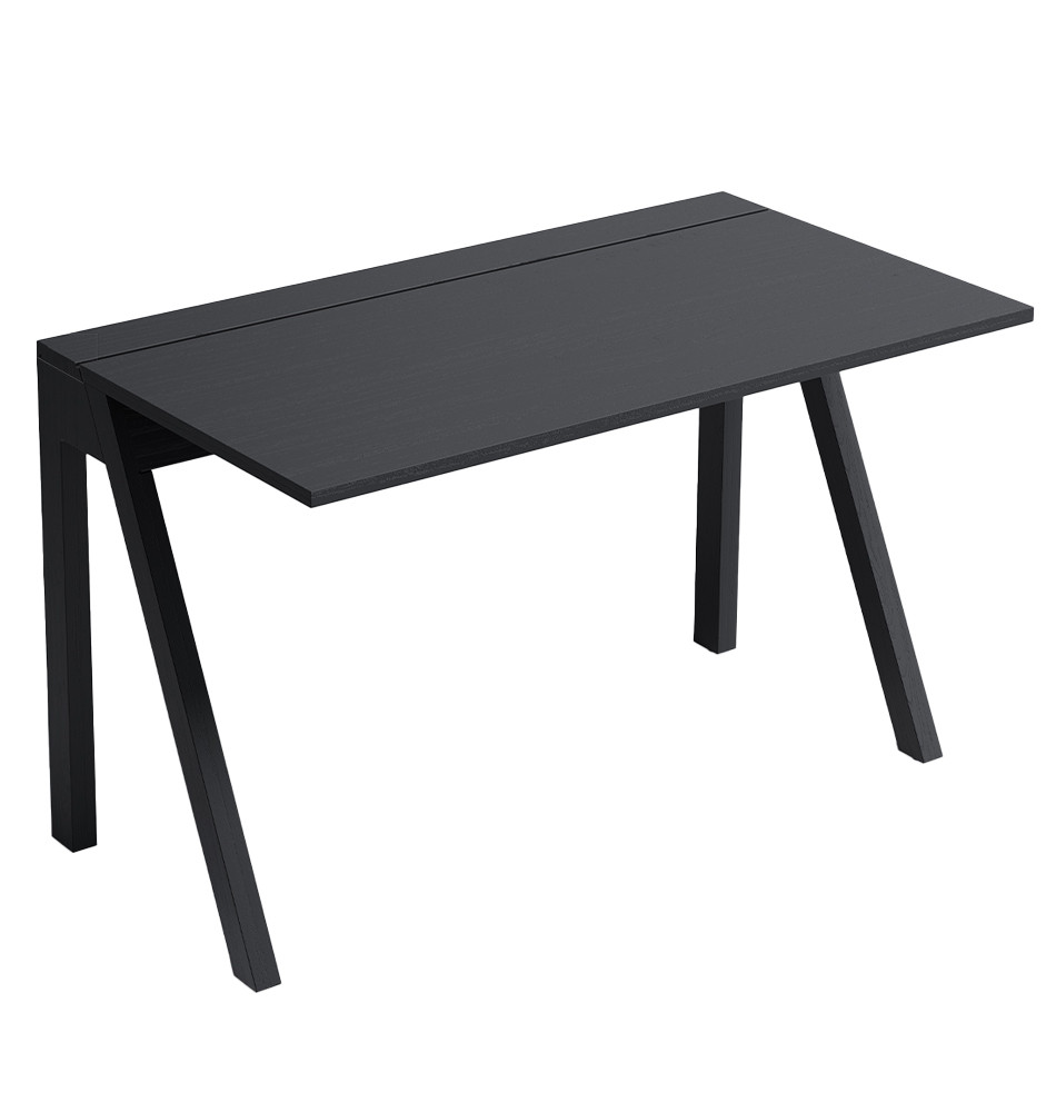 Plane стол письменный чёрный из натурального дуба и металла