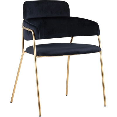 Polina chair Тёмно-синий Велюр