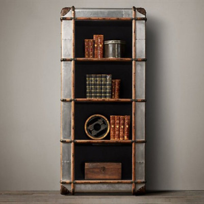 Richards Polished Aluminum Shelving Bookcase