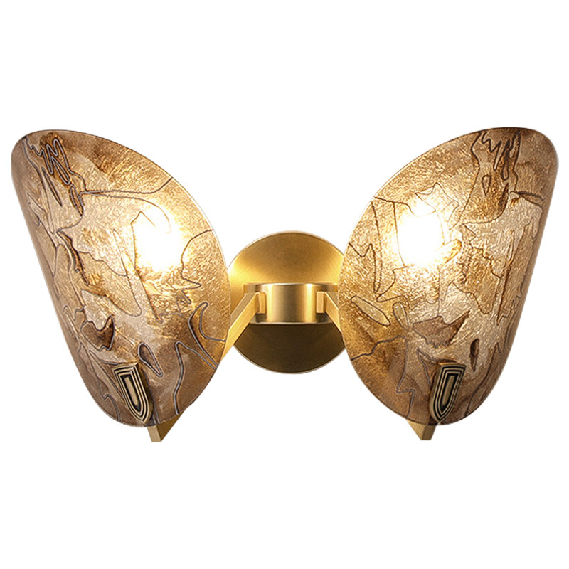 RIFFLE WALL Бра с ручной росписью 2 плафона