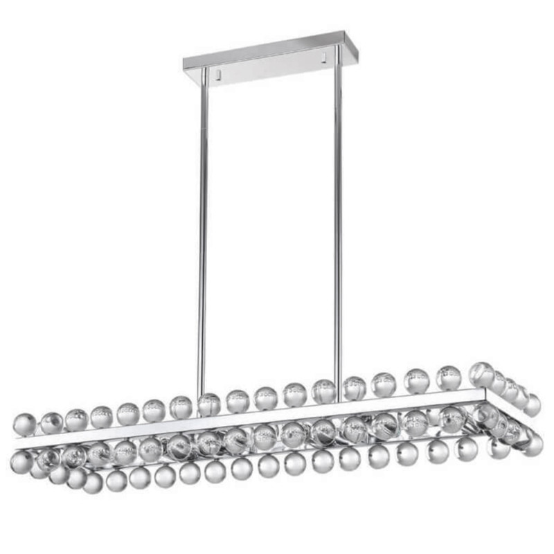 Sacramento Transparent Balls Rectangle Chandelier