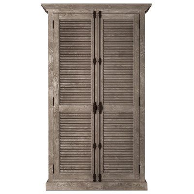 Shutter Double-Door Cabinet Шкаф с реечными дверями дуб