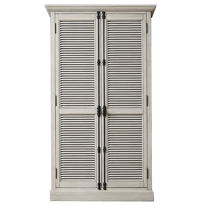 Shutter Double-Door Cabinet Шкаф с реечными дверями светлый дуб