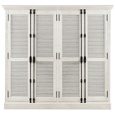 Shutter Four-Door Cabinet Шкаф с реечными дверями светлый дуб