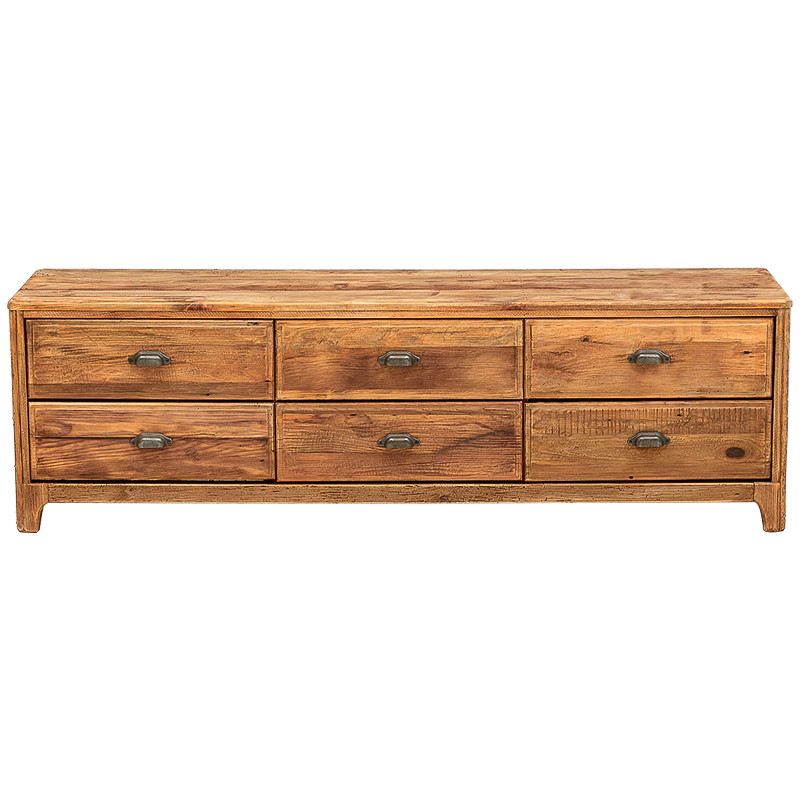 TV-тумба в стиле лофт из массива сосны Pauley Loft TV Stand