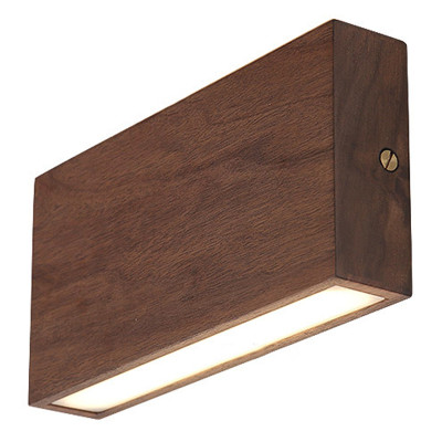 Wall Lamp Retro Square Fixtures Led Up and Down Бра Темное дерево