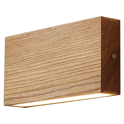 Wall Lamp Retro Square Fixtures Led Up and Down Бра Светлое дерево