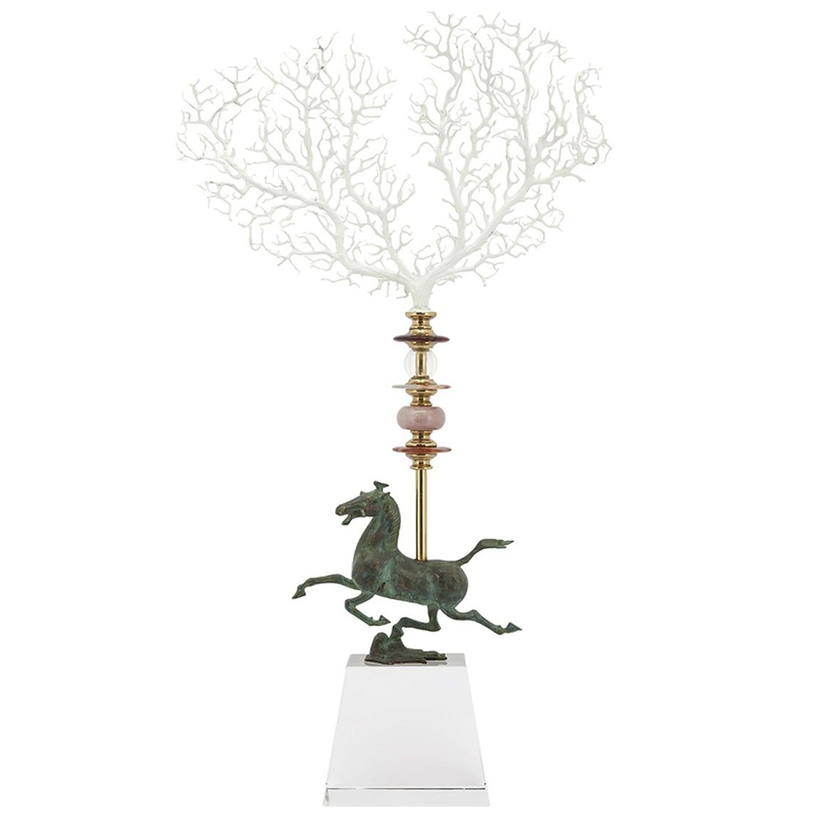 Аксессуар OBELISQUE CORAL HORSE white
