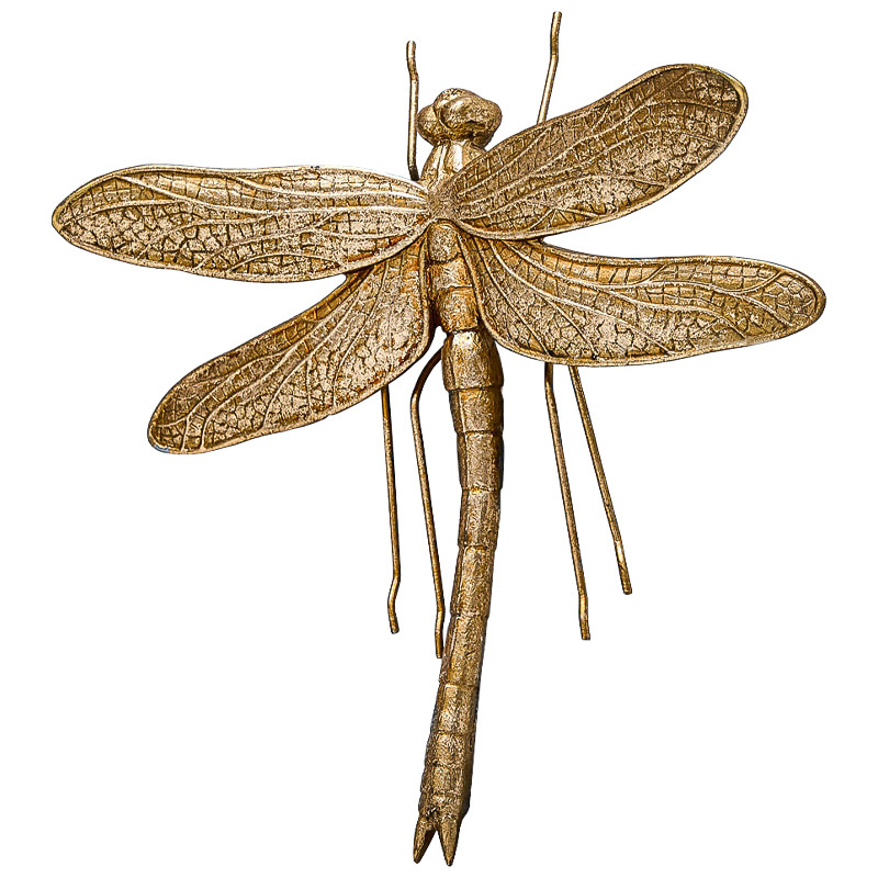 Аксессуар на стену Большая золотая стрекоза 29 см