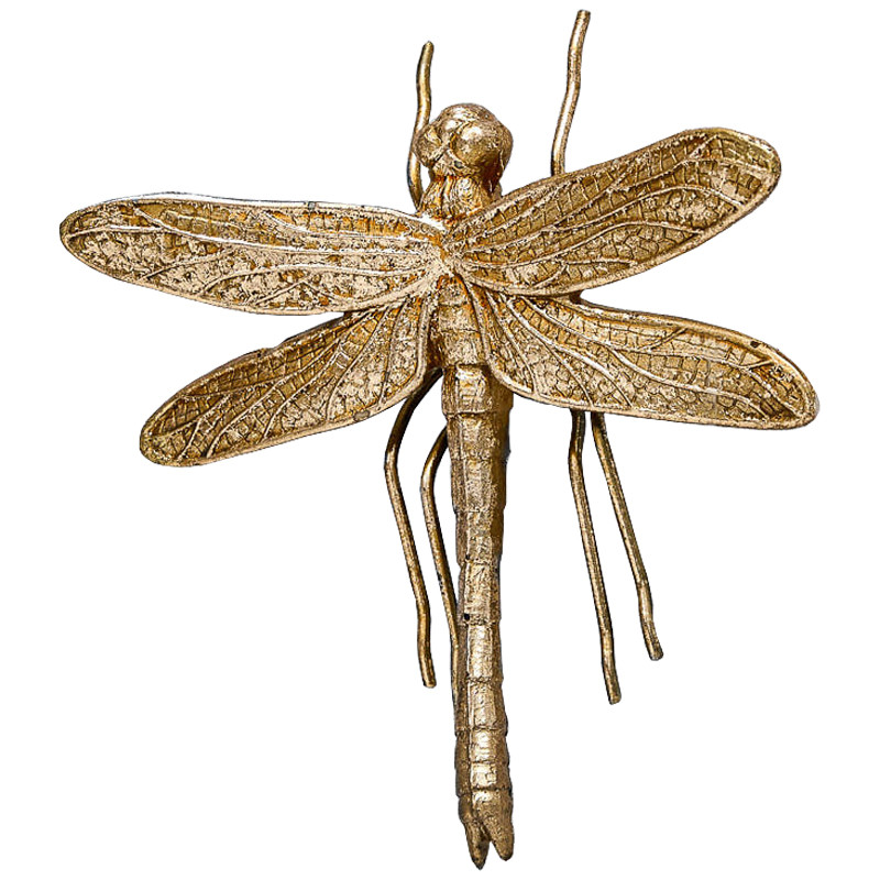 Аксессуар на стену Малая золотая стрекоза 19 см