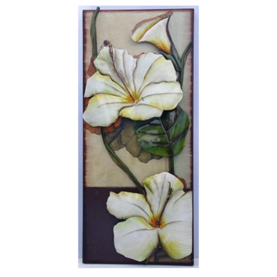 Аксессуар настенный из металла Blank Space White Flowers