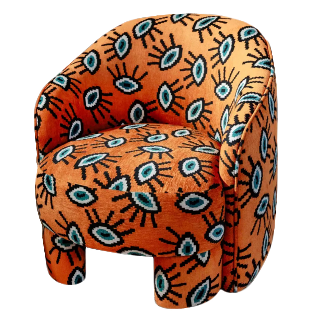 Акцентное Кресло Leela Оранжевый Орнамент