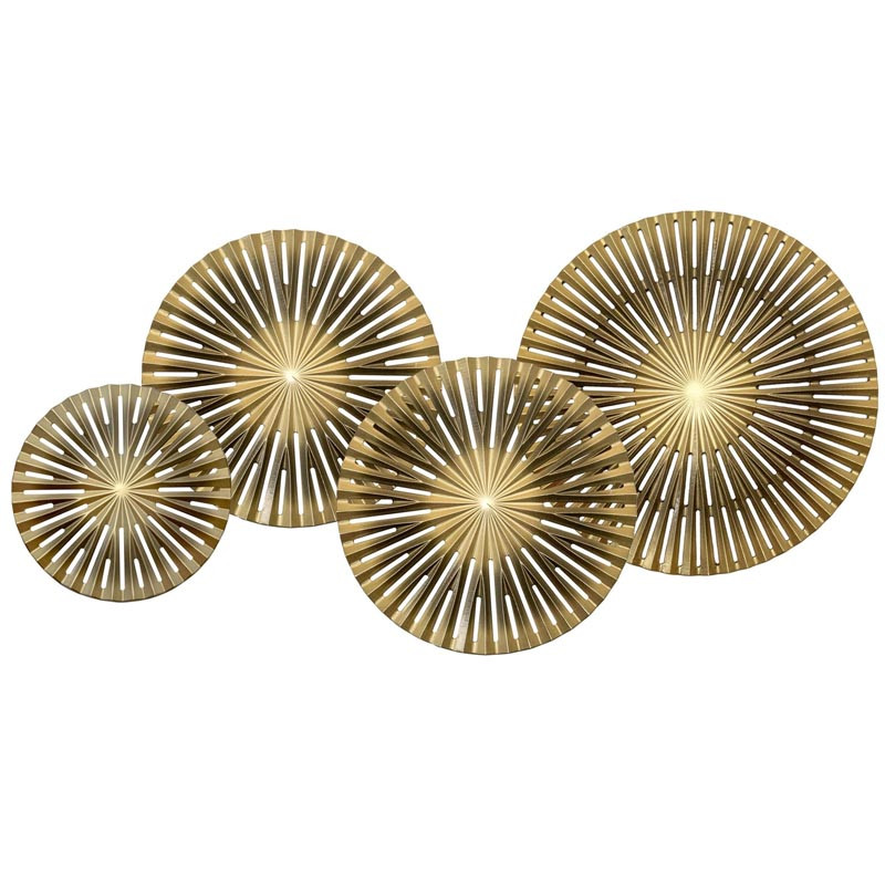 Арт-объект Apollo Brown and Gold Wall Plaque Disc gap 4