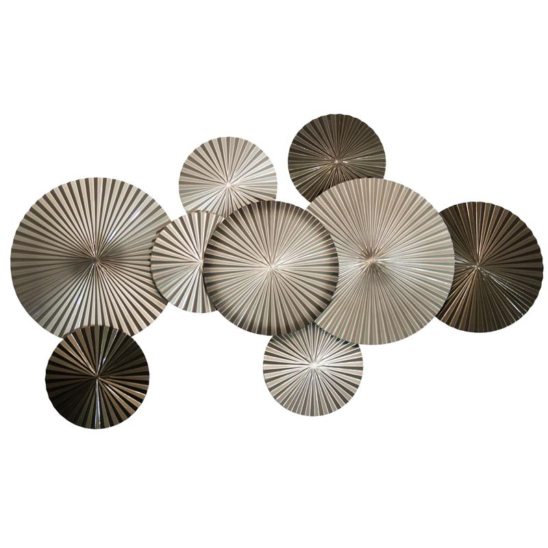 Арт-объект Apollo Champagne and Brown Wall Plaque Disc 9