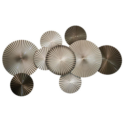 Арт-объект Apollo Champagne and Brown Wall Plaque Disc 9