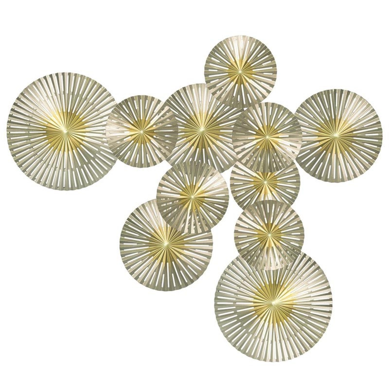 Арт-объект Apollo Gold and Silver Wall Plaque Disc gap 11