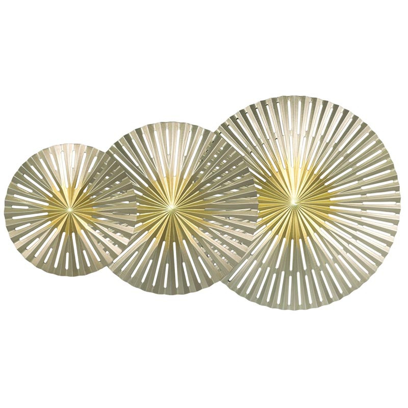 Арт-объект Apollo Gold and Silver Wall Plaque Disc gap 3