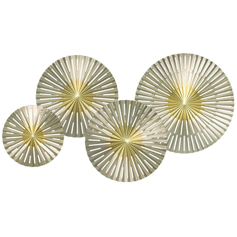 Арт-объект Apollo Gold and Silver Wall Plaque Disc gap 4