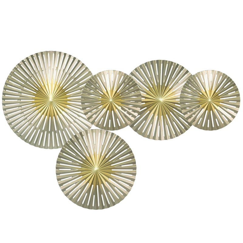 Арт-объект Apollo Gold and Silver Wall Plaque Disc gap 5