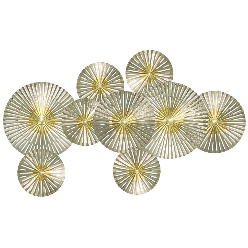 Арт-объект Apollo Gold and Silver Wall Plaque Disc gap 9