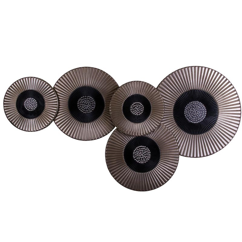 Арт-объект Rhinestone Wall Disc Brown and Black