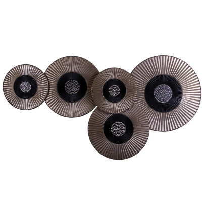 Арт-объект Rhinestone Wall Disc Brown and Black