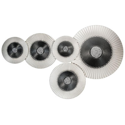 Арт-объект Rhinestone Wall Disc Silver and Black