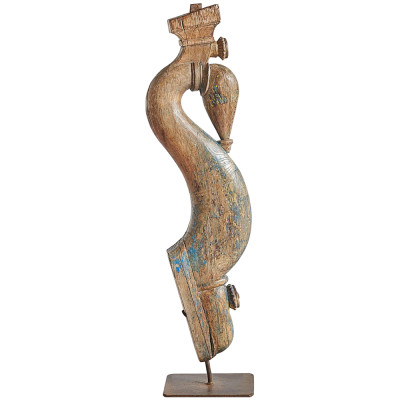 Арт-объект из антикварного тика Antique Fragment Statuette