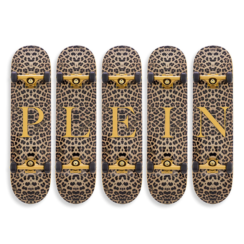 Арт-объект на стену Philipp Plein Skateboard Leopard PLEIN