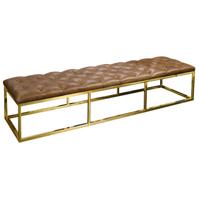 Банкетка Helewise Leather Brown Bench