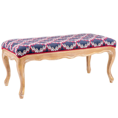 Банкетка Ikat Pattern с золотой патиной