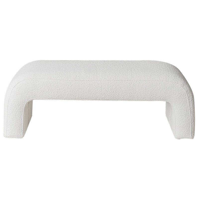 Банкетка Karl Springer Style Large Waterfall Bench in Ivory Boucle
