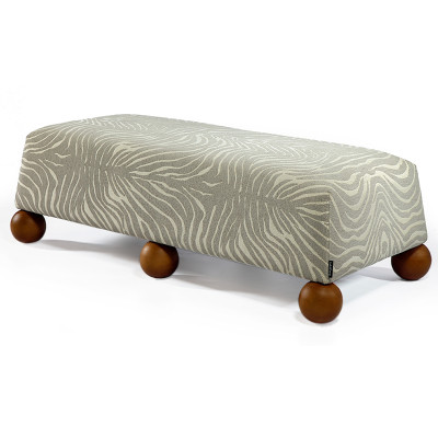 Банкетка Wakonda Gray Zebra с деревянными шариками